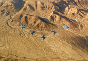 Planes over desert